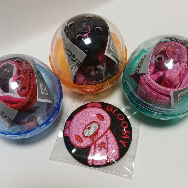 [BUNJANG] Glumdrop Bear Embroidered Badge Pouch Bundle Set / 글루미베어 가챠 파우치 자수뱃지 (일괄판매)