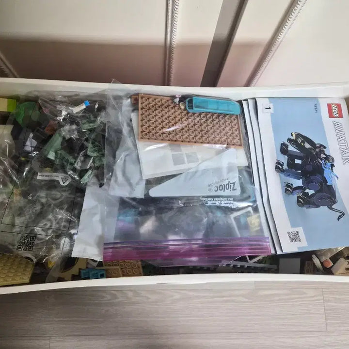 [BUNJANG] LEGO 3-Tier Drawer Organizer White/Purple/Mint with LEGO Bricks / 레고 서랍장 3단 화이트/퍼플/민트 그외 레고들