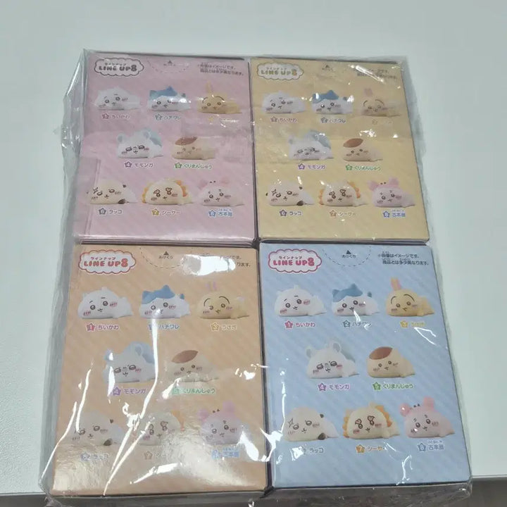 [BUNJANG] Cheikawa Usagi, Cheikawa, Hachiware, Kani, Shisa Mochi Rikorin Set (Sealed) / 치이카와 먼작귀 모찌리코로링 미개봉품 (우사기, 치이카와, 카니, 시사)
