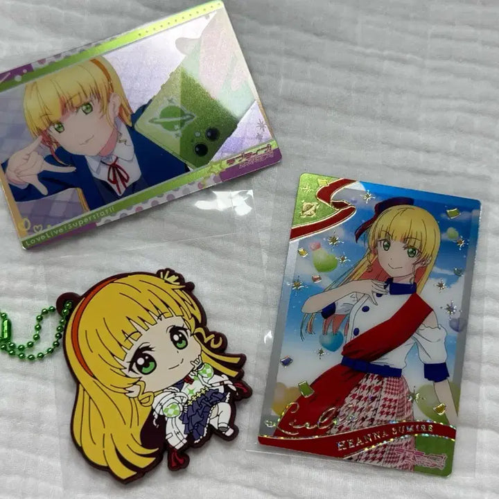 [BUNJANG] Love Live Superstar Liella! Sumire Heanna Rubber Strap, Wafer Card, and Gold Card Set / 러브라이브 슈퍼스타 리엘라 헤안나 스미레 레어카드 + 러버스트랩