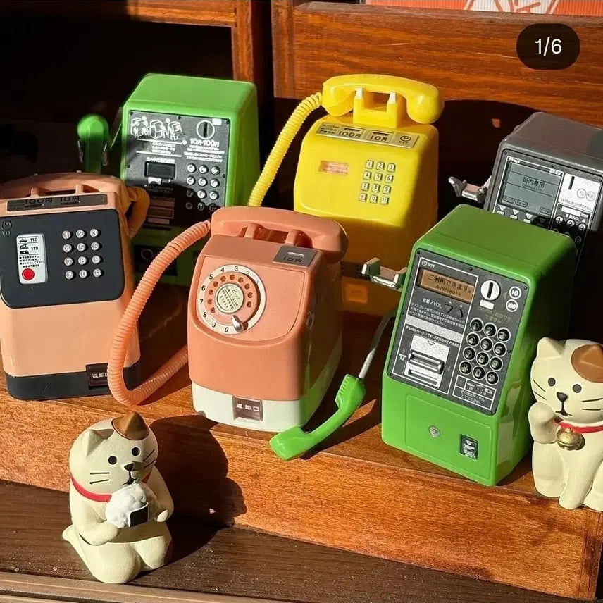 [BUNJANG] NTT Public Telephone Miniature Collection Gacha 1972 Pink / 일본 NTT 공중전화기 미니어쳐 컬렉션 가챠 1972 핑크(새상품)