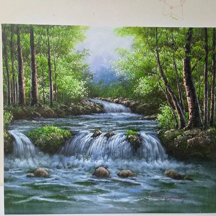 [BUNJANG] Jang Soo Young Artist "Valley Scenery" Oil Painting / 장수영 작가 계곡 풍경 유화