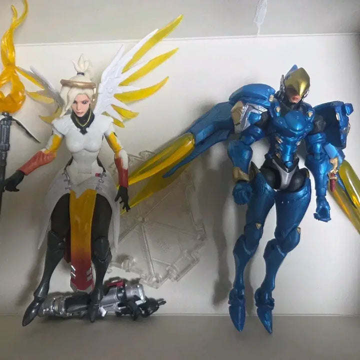 [BUNJANG] Overwatch Mercy &amp; Pharah Action Figures / 오버워치 메르시 파라 관절 피규어