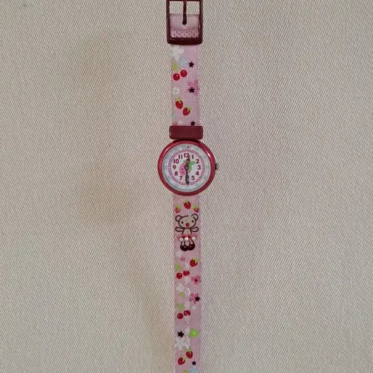 [BUNJANG] Flick Flack Strawberry Bear Kidult Watch / 스와치 플릭플락 스트로베리 베어