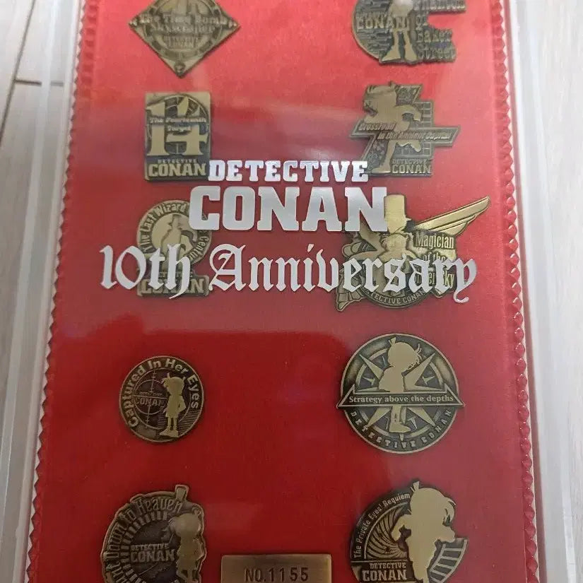 [BUNJANG] Detective Conan 10th Anniversary Movie Badge Set / 명탐정 코난 10주년 극장판 뱃지 세트