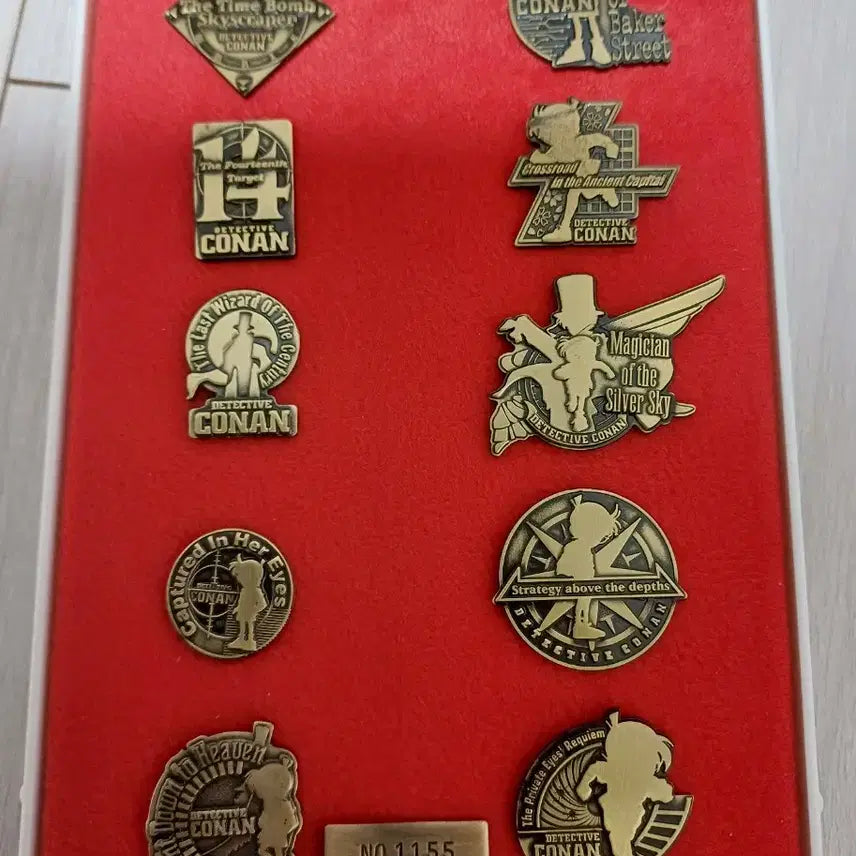 [BUNJANG] Detective Conan 10th Anniversary Movie Badge Set / 명탐정 코난 10주년 극장판 뱃지 세트