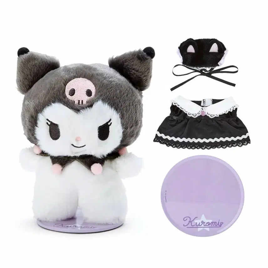 [BUNJANG] Sanrio Kuromi M Size Pitatto Friends Doll with Party Outfit Set (Sealed) / 오늘특가 미개봉) 쿠로미 피탓토 M, 옷 세트 산리오 누이도리