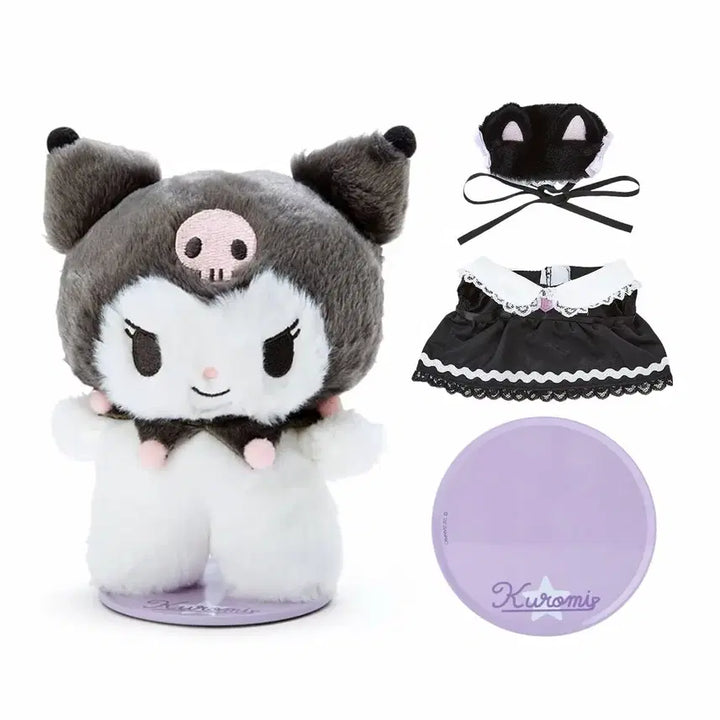 [BUNJANG] Sanrio Kuromi M Size Pitatto Friends Doll with Party Outfit Set (Sealed) / 오늘특가 미개봉) 쿠로미 피탓토 M, 옷 세트 산리오 누이도리