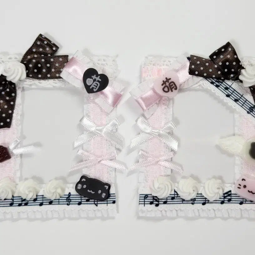 [BUNJANG] Chocolat Lace Top Loader Holder Decoden / 쇼콜라 레이스탑꾸 까만냥 포카홀더 데코덴탑꾸 탑로더