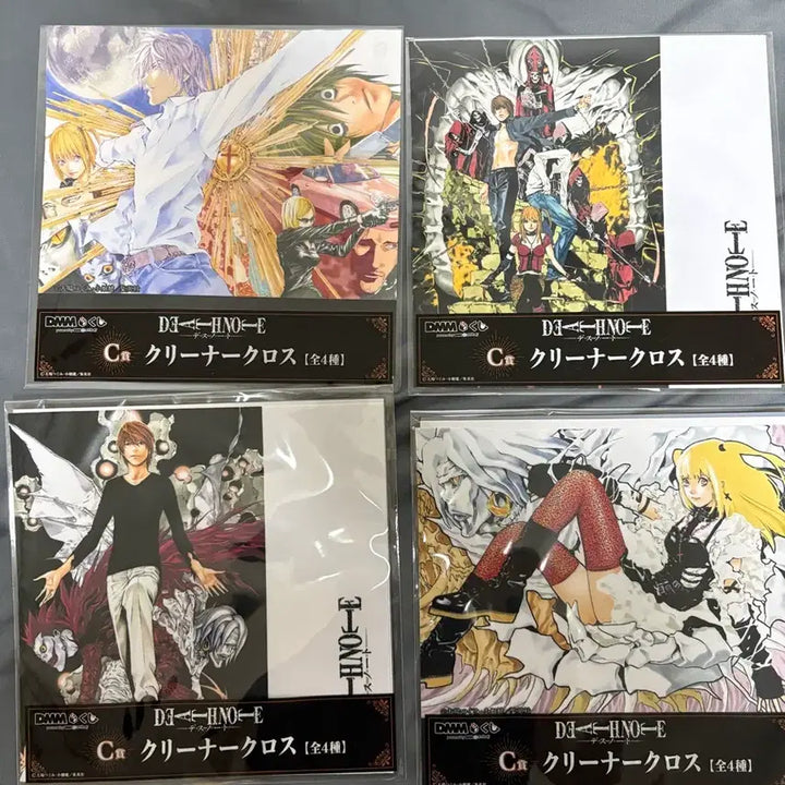 [BUNJANG] Death Note DMM C Prize ANi-ART Glasses Cleaner Set (4 Types) / 미개봉) 데스노트 DMM C상 안경클리너 4종 세트