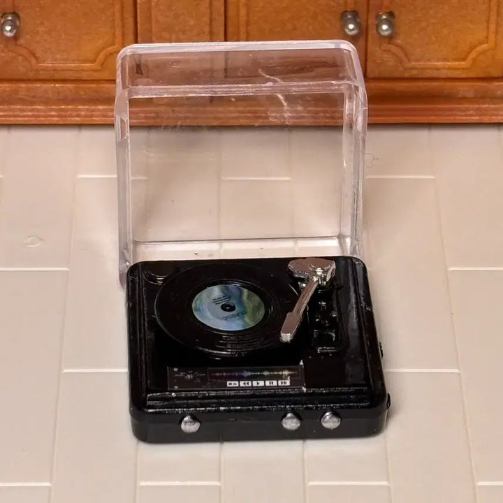 [BUNJANG] Miniature Turntable and LP Record Set / 미니어처 턴테이블 LP 레코드판 세트