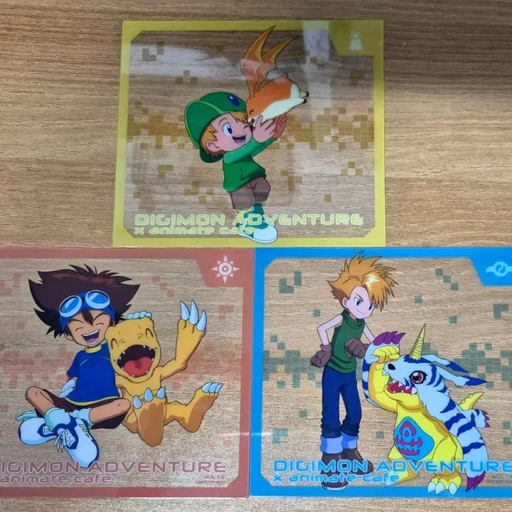[BUNJANG] Digimon Adventure x Animate Cafe Collaboration Acrylic Shikishi Set (3 Types) / 디지몬 어드벤처 x 애니메이트 카페 5만 원 특전 아크릴 색지 3종