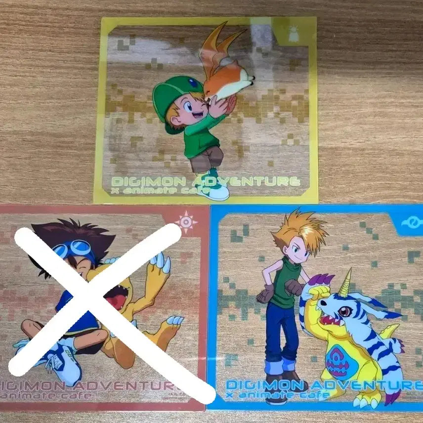 [BUNJANG] Digimon Adventure x Animate Cafe Collaboration Acrylic Shikishi Set (3 Types) / 디지몬 어드벤처 x 애니메이트 카페 5만 원 특전 아크릴 색지 3종