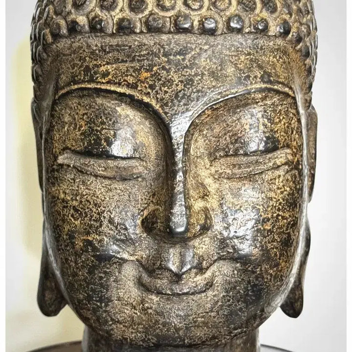 [BUNJANG] Antique Stone Buddha Head Sculpture / 앤티크 돌 불두