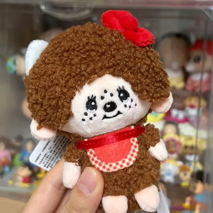 [BUNJANG] Monchhichi x Hello Kitty Collaboration Plush Keychain / 몬치치 헬로키티 콜라보 인형 키링