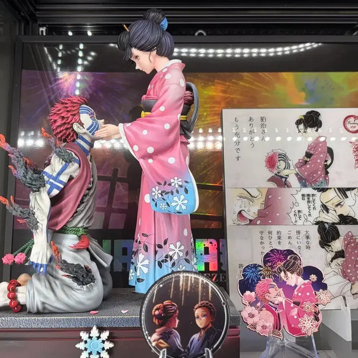 [BUNJANG] Demon Slayer Akaza Pop Art Resin Figure &amp; ASL Exclusive Frame / 귀멸의 칼날 pop art 아카자 레진 피규어 &amp; asl 특전 액자아카자
