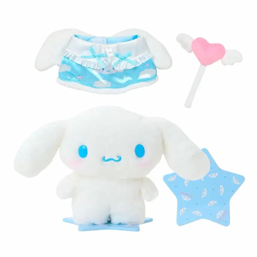 [BUNJANG] Sanrio Cinnamoroll NEW Pitatto M Doll + Outfit Set (Sealed) / (미개봉) 시나모롤 NEW 피탓토 M 인형+옷 세트 산리오 누이도리