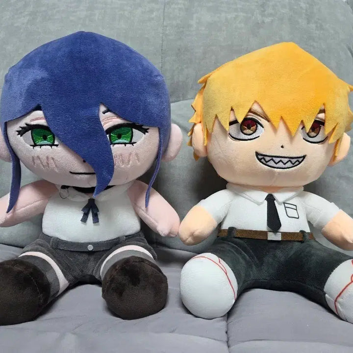 [BUNJANG] Chainsaw Man Denji &amp; Reze Medium Plush Set / 체인소맨 레제 덴지 중형 인형