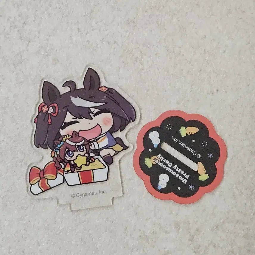 [BUNJANG] Uma Musume Kitasan Black Plush &amp; Acrylic Stand Set / 우마무스메 키타산 블랙 누이구루미와 함께 아크릴 스탠드