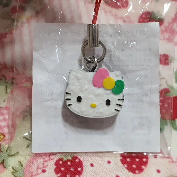 [BUNJANG] Hello Kitty Gimbap &amp; Jumeokbap Strap Set (3 pieces) / 고전 키티 김밥 주먹밥 스트랩 3개 일괄