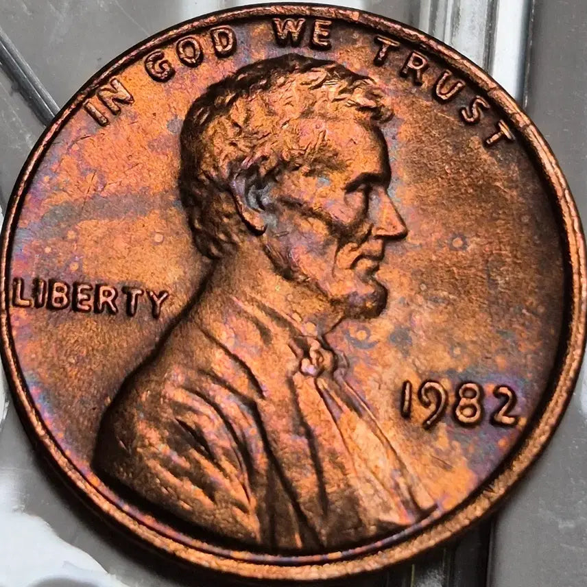 [BUNJANG] 1982 P Mint Lincoln Cent Copper Penny (3.11g) - Uncirculated / 1982년P 링컨 센트 구리 페니3,11그램.  완전미사용