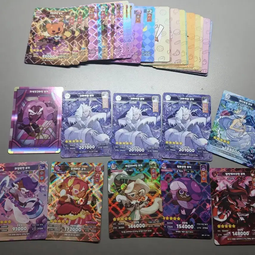 [BUNJANG] Cookierun Kingdom Voice Actor Signed Purple Sweet Potato Card, Frost Queen, Sea Fairy, UR, SR Cards / 쿠키런킹덤 성우사인 자색고구마 카드랑 서리여왕,바다요정 및 ur,sr카드