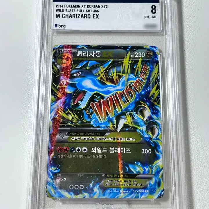 [BUNJANG] Pokemon Card Charizard EX Wild Blaze Graded Card BRG 8 / 포켓몬카드 M 리자몽EX 와일드블레이즈 등급카드 BRG 8