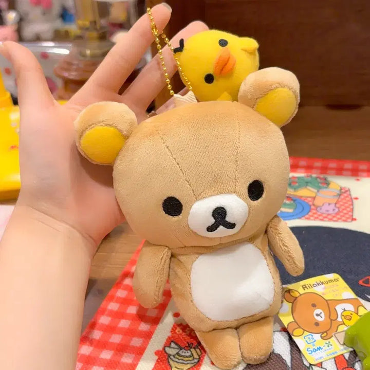[BUNJANG] San-X Rilakkuma Kiiroitori "Shopping Basket" Charm / 고전 산엑스 리락쿠마 키이로이토리 인형 장바구니 키링