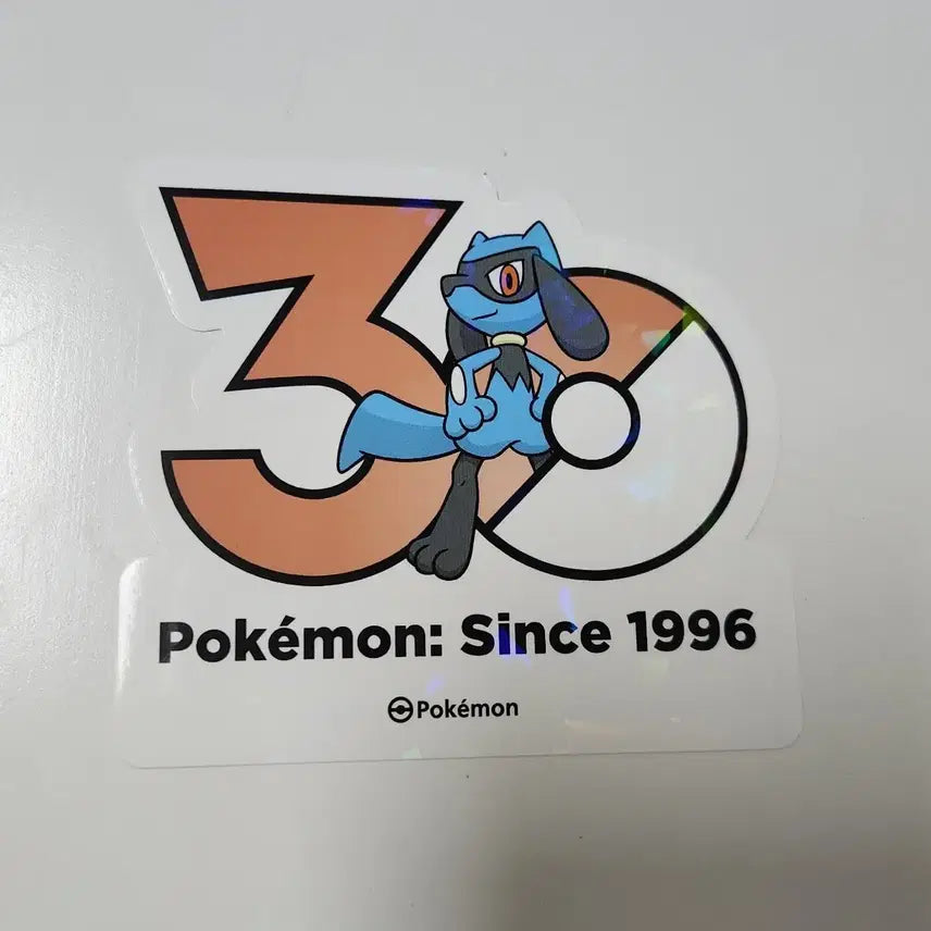 [BUNJANG] Pokemon 30th Anniversary Riolu Sticker / 포켓몬 리오르 30주년 기념 스티커