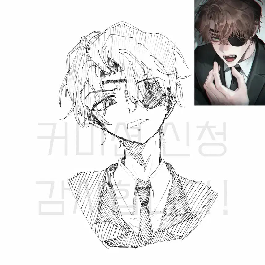 [BUNJANG] Character Sketch Commission (Headshot) / 낙서타입 두상 그림 커미션