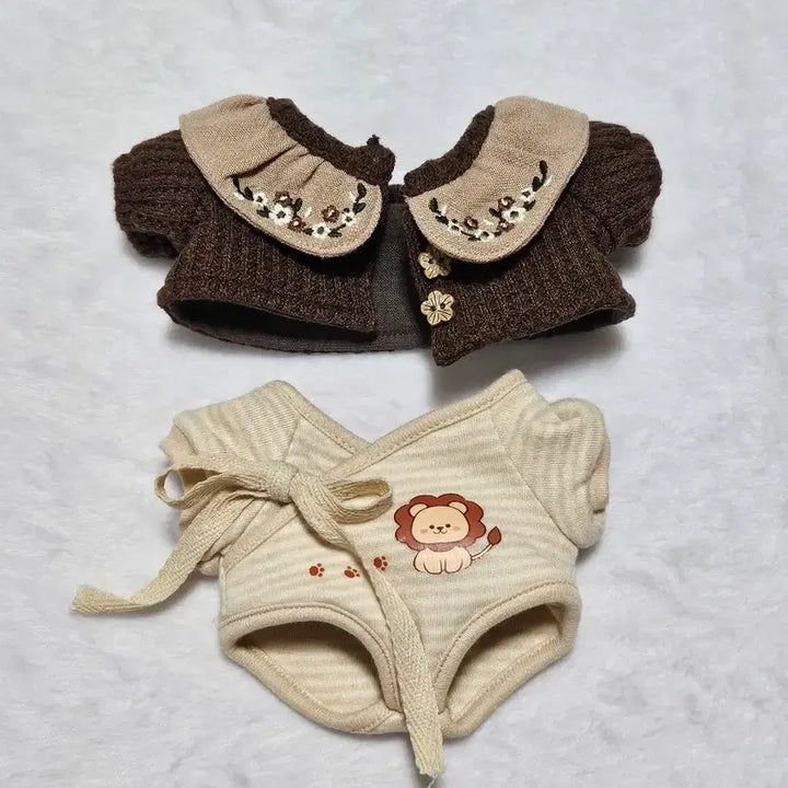 [BUNJANG] 20cm Doll Clothes Cardigan Set / 20cm 솜인형옷 가디건 분내룩세트