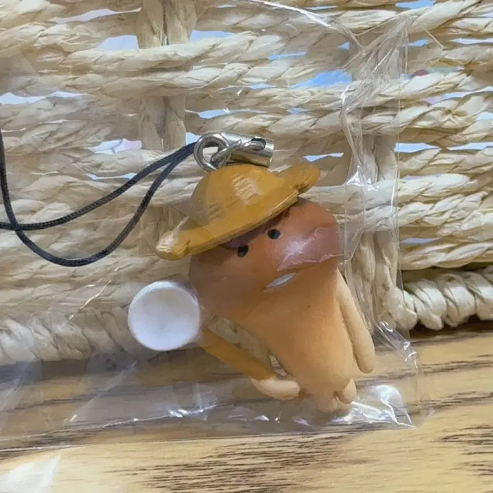 [BUNJANG] Vintage Namco Summer Dragonfly Net Figure Strap Keychain / 고전 빈티지 나메코 여름 잠자리채 피규어 스트랩 키링