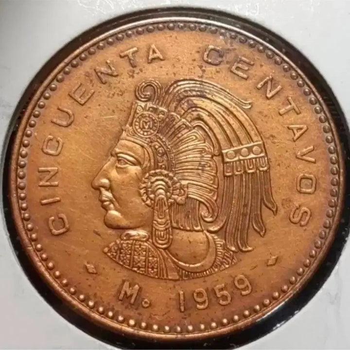 [BUNJANG] Mexico 1959 50 Centavos Large Coin (Unused) / 멕시코 미사용 1959년 50센타보스 대형주화.외국주화 주화 화폐 동전