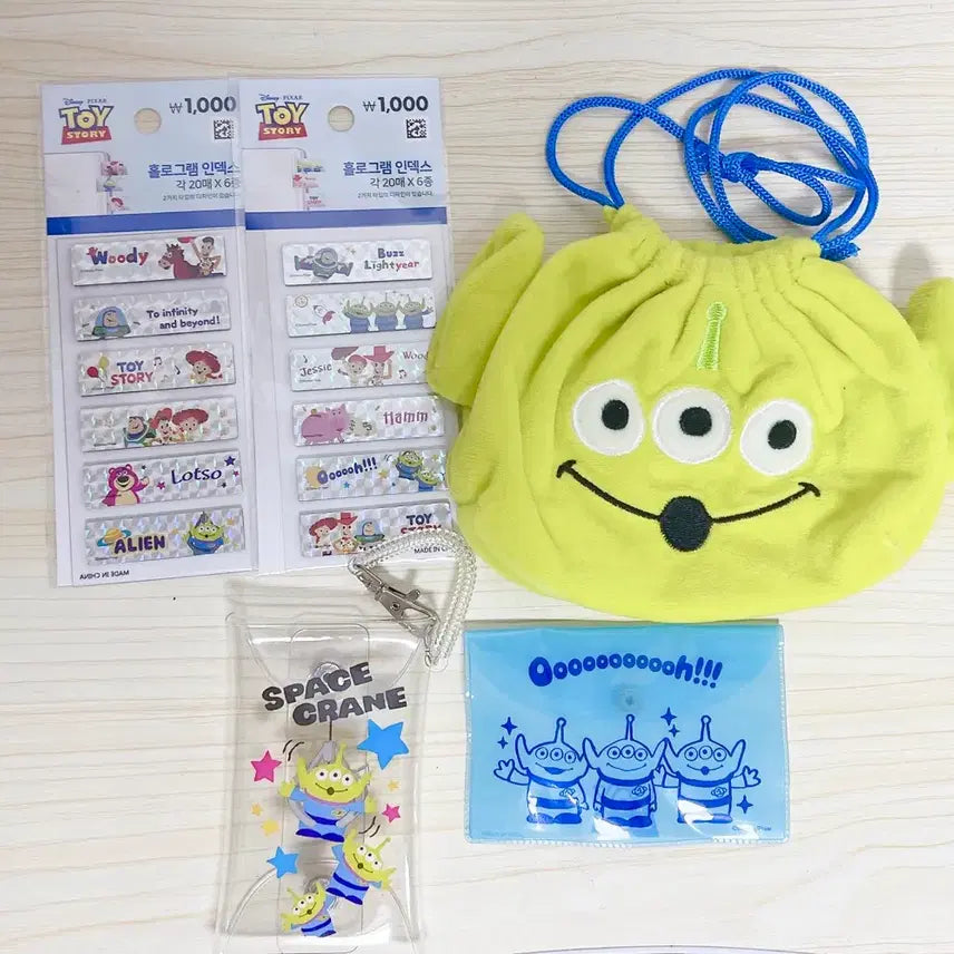 [BUNJANG] Disney Pixar Toy Story Alien Pouch Bundle Set / 토이스토리 알린 파우치 인덱스 일괄