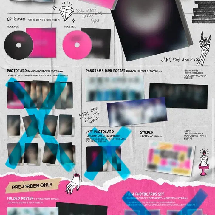 [BUNJANG] Stray Kids Seungmin ROCK Unsealed Album / (일괄) 스키즈 락 개봉 앨범 승민 포스트카드 앨범