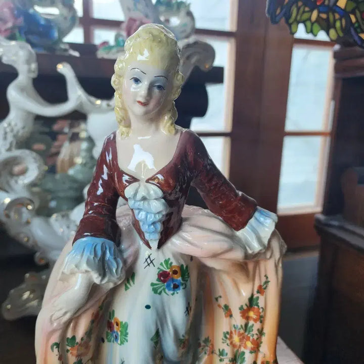 [BUNJANG] Italian 1950s Hand-Painted Decorative Vase / 이태리 1950년대 핸드 페인티드 높이33.5cm 가로19cm 상태좋음