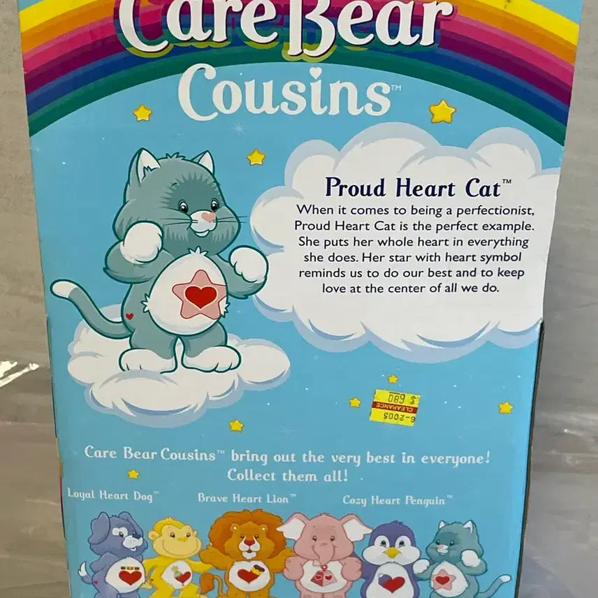 [BUNJANG] Care Bears Proud Heart Cat 13-Inch Plush with DVD Set (Vintage) / 케어베어 인형 고양이