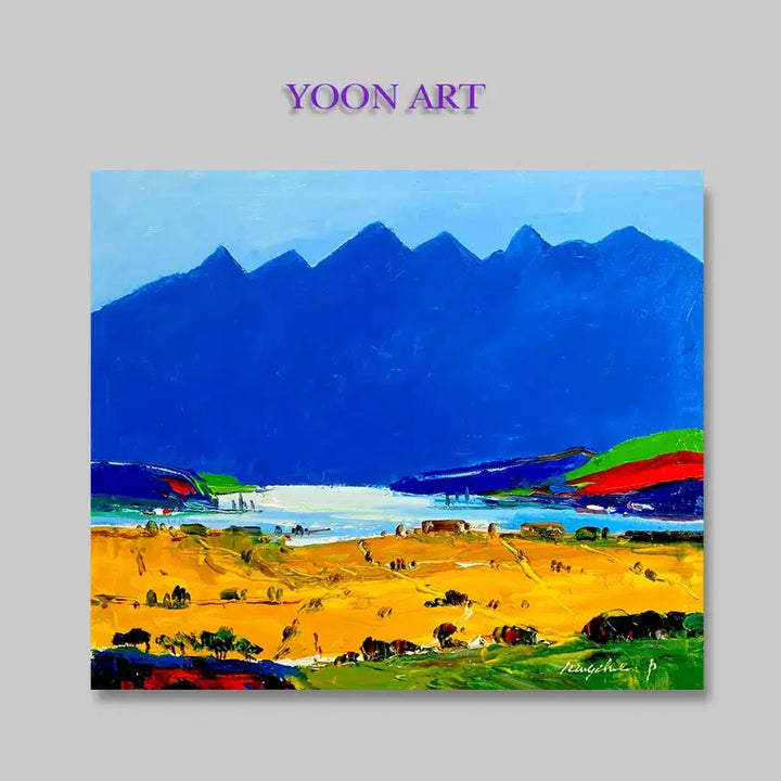 [BUNJANG] Park Kwangchul "Dawn" 10-count Oil Painting on Canvas / 새벽의 계룡산 "여명"