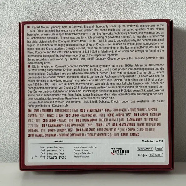 [BUNJANG] Moura Lympany Original Album 10CD Box Set / 모라 림패니(Moura Lympany) 오리지널 앨범 10CD 박스세트