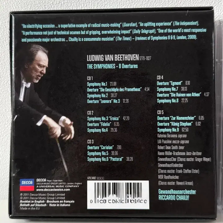 [BUNJANG] Riccardo Chailly Beethoven Symphonies Complete (5CD) + Brahms Symphonies (3CD) / 리카르도 샤이 베토벤 교향곡 전집(5CD) + 브람스 교향곡(3CD)