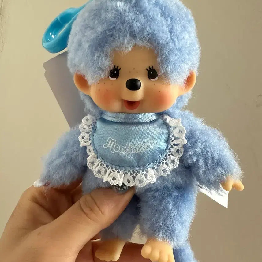 [BUNJANG] Sekiguchi Monchhichi European Curly Plush Doll Keychain / 정품 세키구치 몬치치 유럽 뽀글이 인형 키링