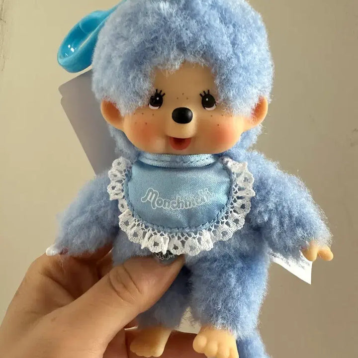 [BUNJANG] Sekiguchi Monchhichi European Curly Plush Doll Keychain / 정품 세키구치 몬치치 유럽 뽀글이 인형 키링