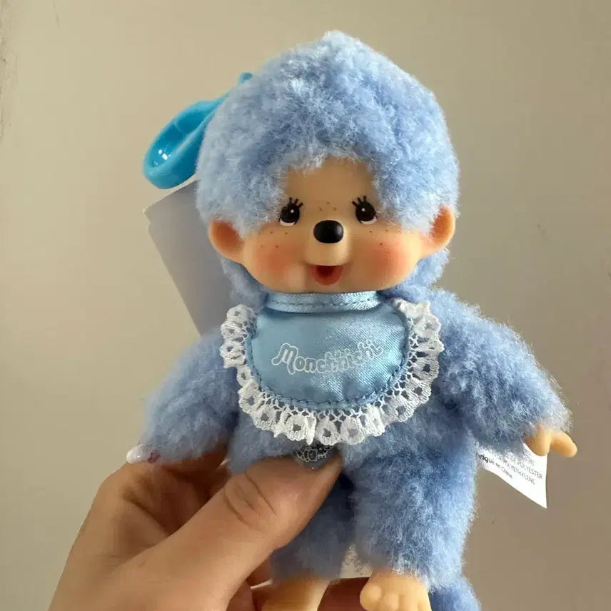 [BUNJANG] Sekiguchi Monchhichi European Curly Plush Doll Keychain / 정품 세키구치 몬치치 유럽 뽀글이 인형 키링