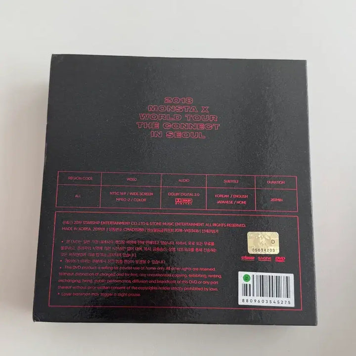 [BUNJANG] MONSTA X 2018 World Tour The Connect in Seoul DVD / 몬스타엑스 2018 월드투어 더 커넥트 인 서울 DVD