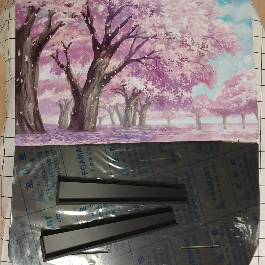 [BUNJANG] Good Smile Company Max Factory Cardcaptor Sakura Figma+ Cherry Blossom Display Background Set / 정품) 카드캡터 사쿠라 피그마 figma+ 전시 벚꽃 배경판 세트