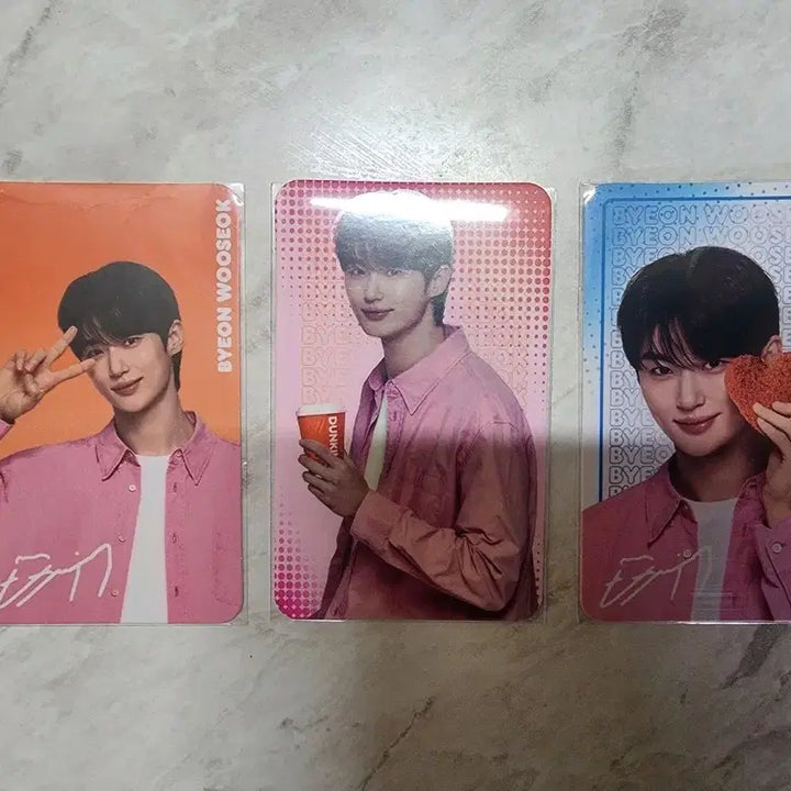 [BUNJANG] Byeon Woo Seok Photocard Set (3 Types) / 변우석 포토카드 3종 던킨