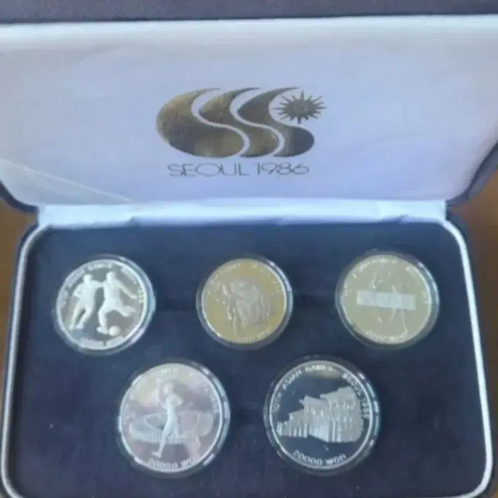 [BUNJANG] 1986 Seoul Asian Games Commemorative Coin 5-Coin Set / 1986 서울 아시안게임 기념주화 5종세트