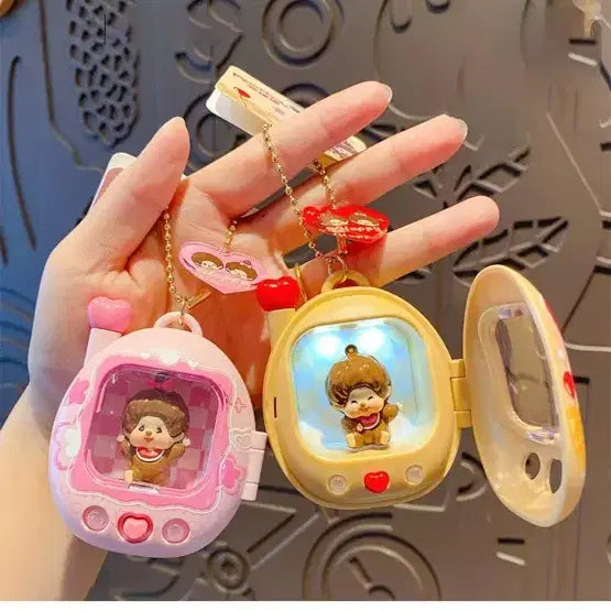 [BUNJANG] Monchhichi Tamagotchi Figure Keychain Yellow / 몬치치 다마고치 피규어 키링.노랑