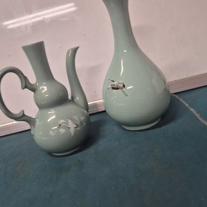 [BUNJANG] Antique Korean Ceramic Vase and Teapot Set / 근대사도자기2점일괄