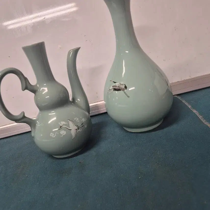 [BUNJANG] Antique Korean Ceramic Vase and Teapot Set / 근대사도자기2점일괄
